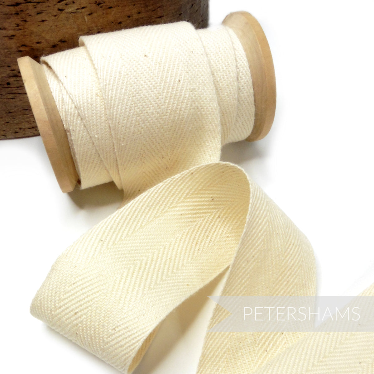 1 1/4 Inch Tan Herringbone Cotton Binding Tape Closeout