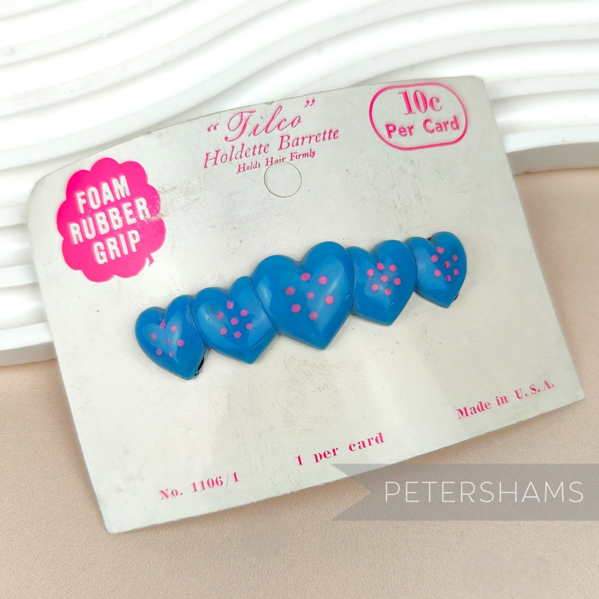 'Tilco' Vintage 1950'60's Heart Hair Barrette