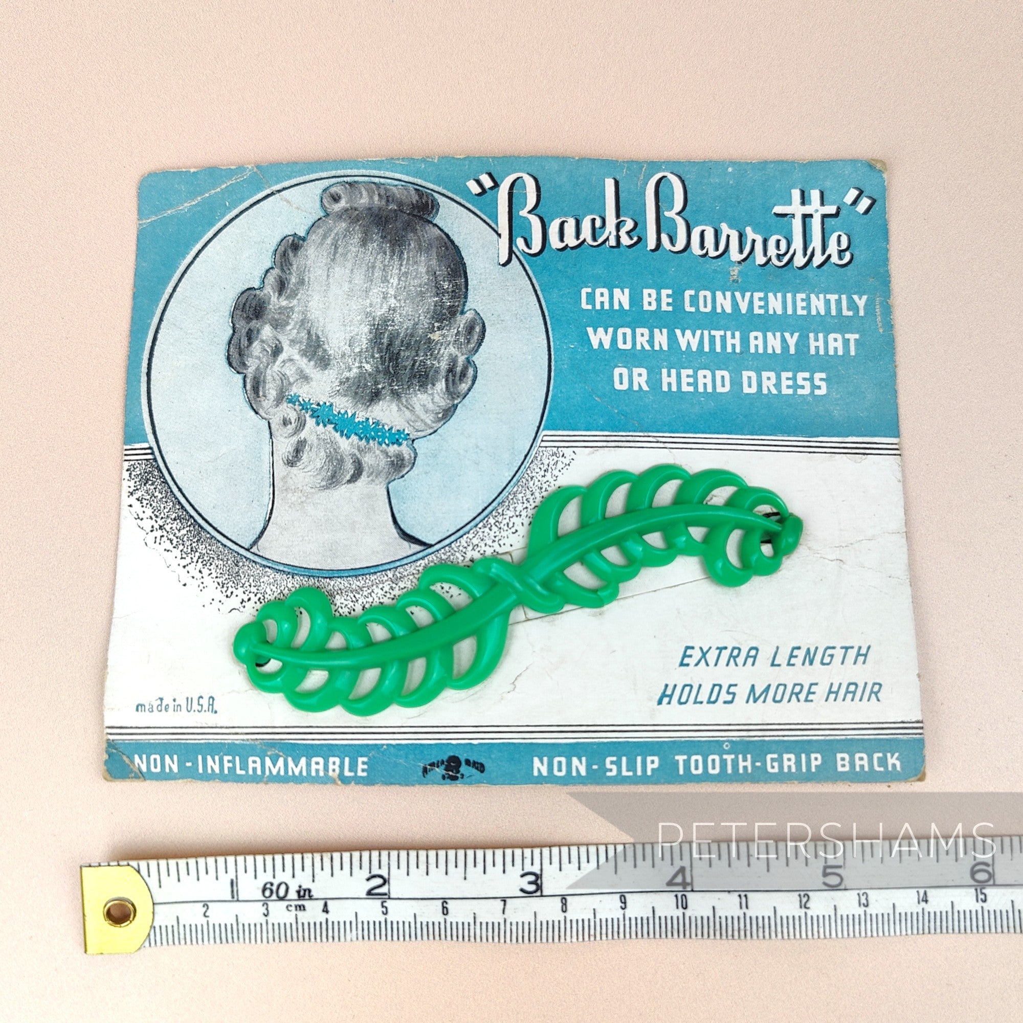 Gorgeous Vintage 1950/60's 'Back Barrette' Extra Large Hair Clip