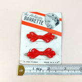 'Tilco' Vintage 1950/60's Holdette Bow Barrette - Card of 2