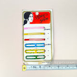 'Bug's Pin' 1970/80's Metal Hand-Painted Hair Slides - Card of 6