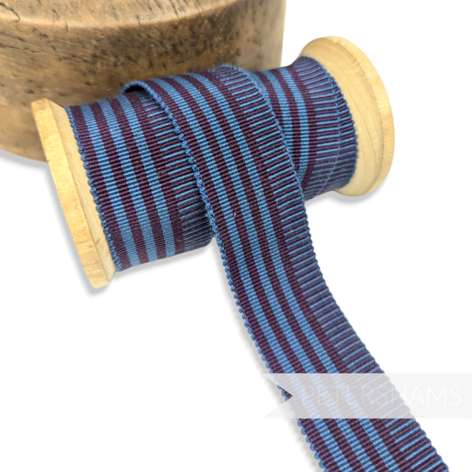 25mm No.5 Irregular Stripe Millinery Petersham Hat Ribbon - 1m