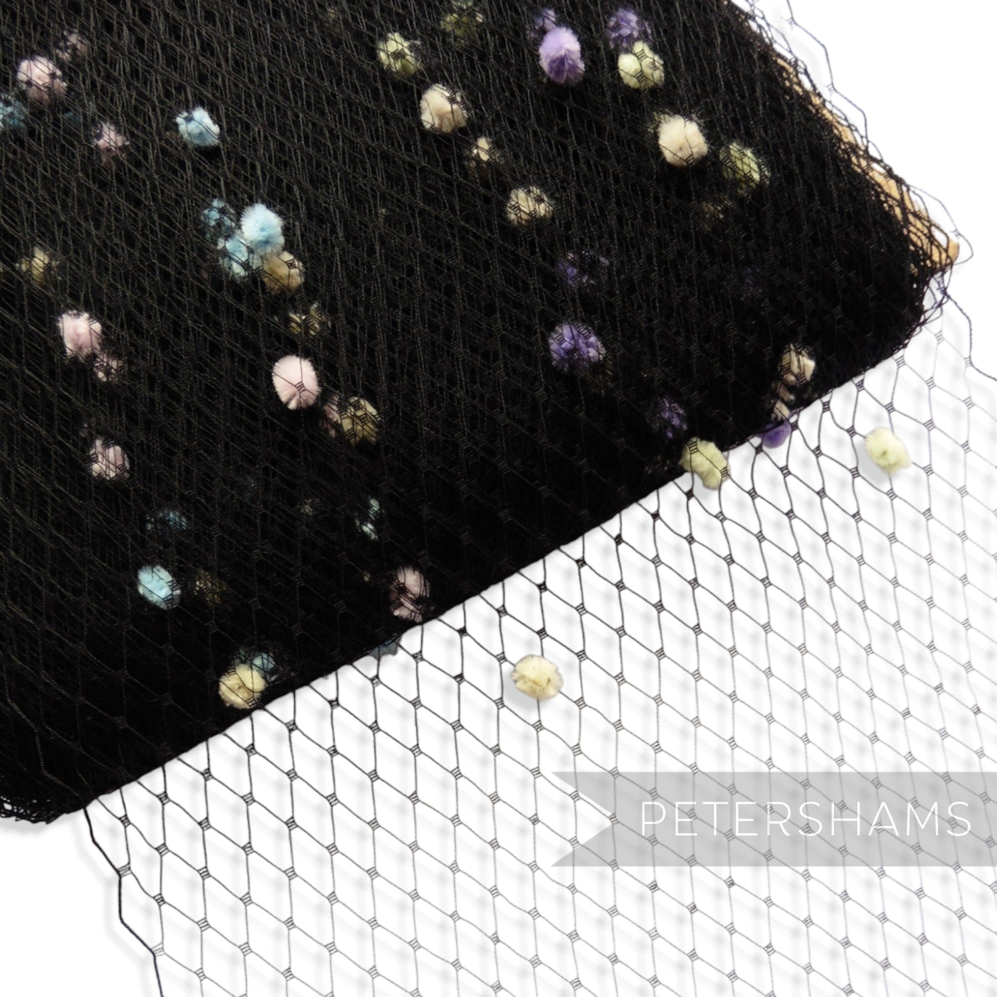 9 inch wide Pastel Dotted Veiling - 1m