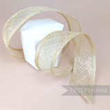 Metallic Lurex 5cm Wide Sinamay Ribbon Trim