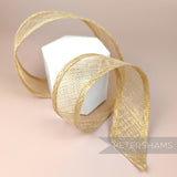 Metallic Lurex 5cm Wide Sinamay Ribbon Trim