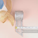 Metallic Lurex 5cm Wide Sinamay Ribbon Trim