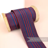 38mm Mirror Stripe Millinery Petersham Hat Ribbon - 1m