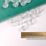 18mm Vintage Clear Ridged Round Beads - 24 Pieces