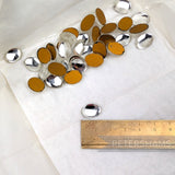 14x10mm Vintage 1980's Czech Glass Mirrored Cabochons - 36 Pieces