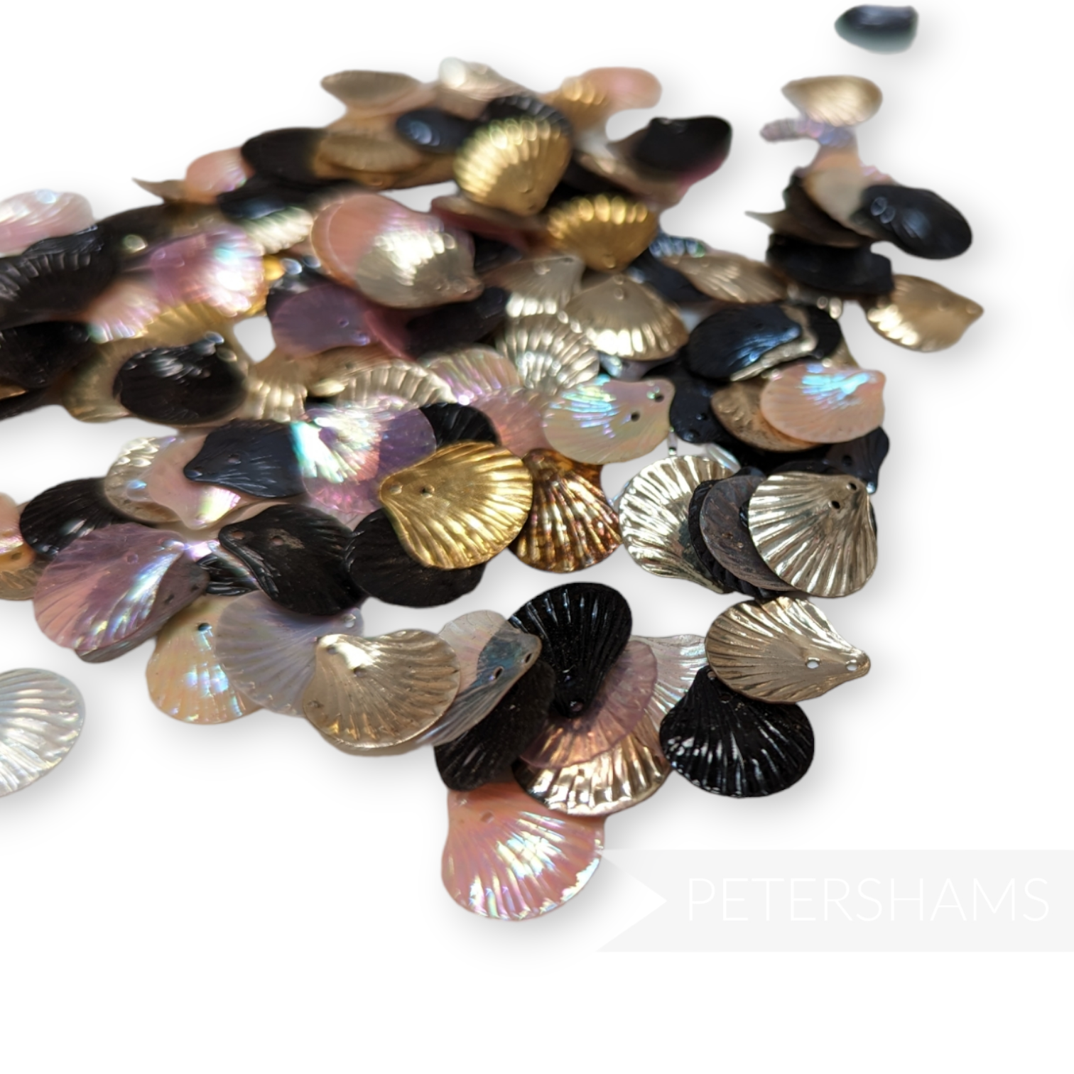 Vintage French 1940/50s 'Paillettes Au Coq' Sequins 8g - Seashell