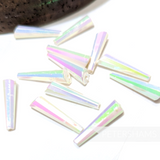 Vintage 1960/70's Iridescent Asymmetrical Tapered Beads - 12 Pieces