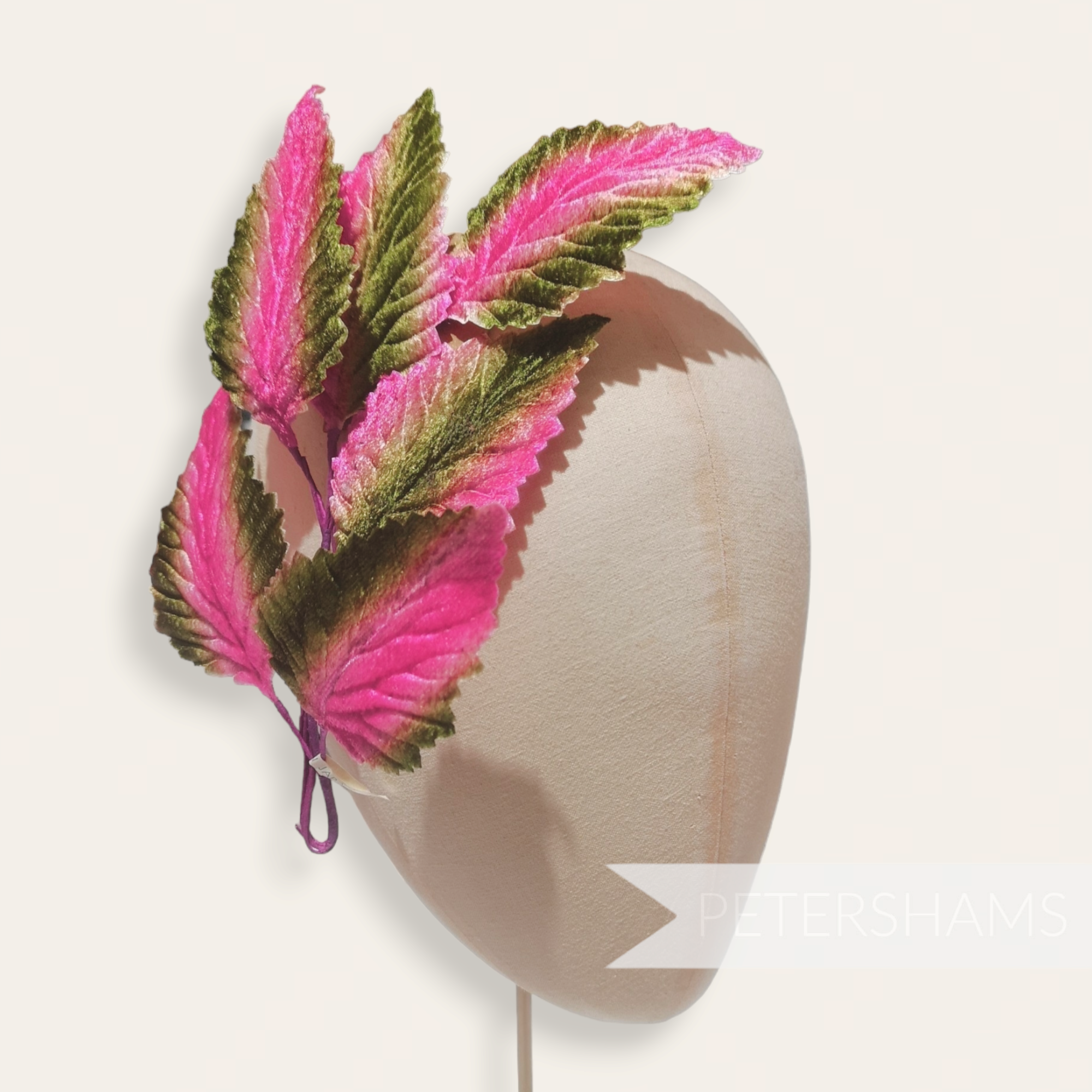 'Seraphina' Vintage 1950/60's Japanese Velvet Wired Millinery Leaf Spray