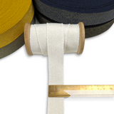 25mm No.5 Gold Metallic Lurex Millinery Petersham Hat Ribbon - 1m