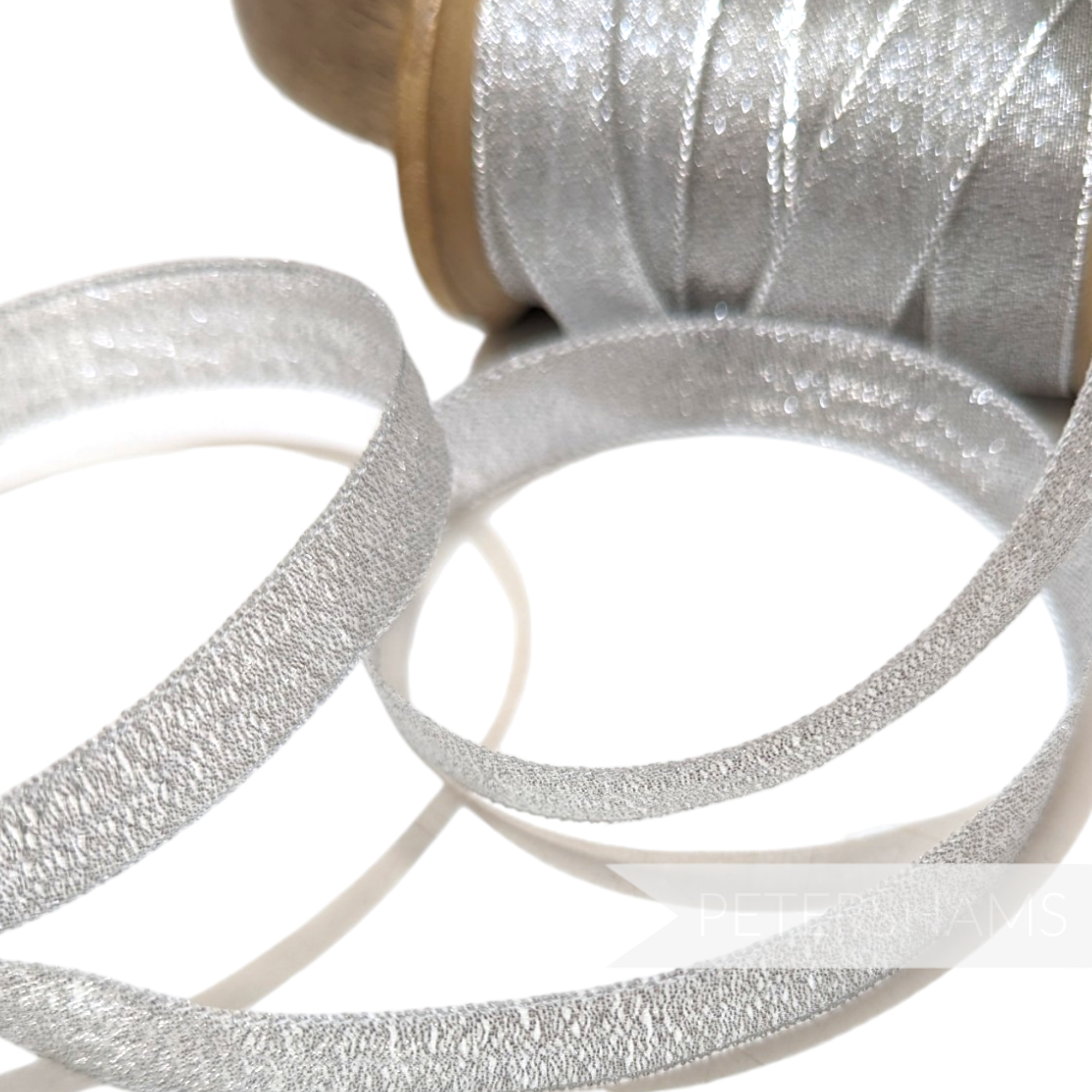 17mm Silver Metallic Organza Ribbon - 1m