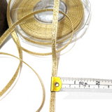 6mm Gold Metallic Lamé Ribbon - 1m/20m Roll