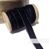 Navy Blue 16mm Berisfords Velvet Ribbon - 1m