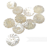 Vintage 18mm Mother of Pearl Hand-Carved Buttons - Swirl