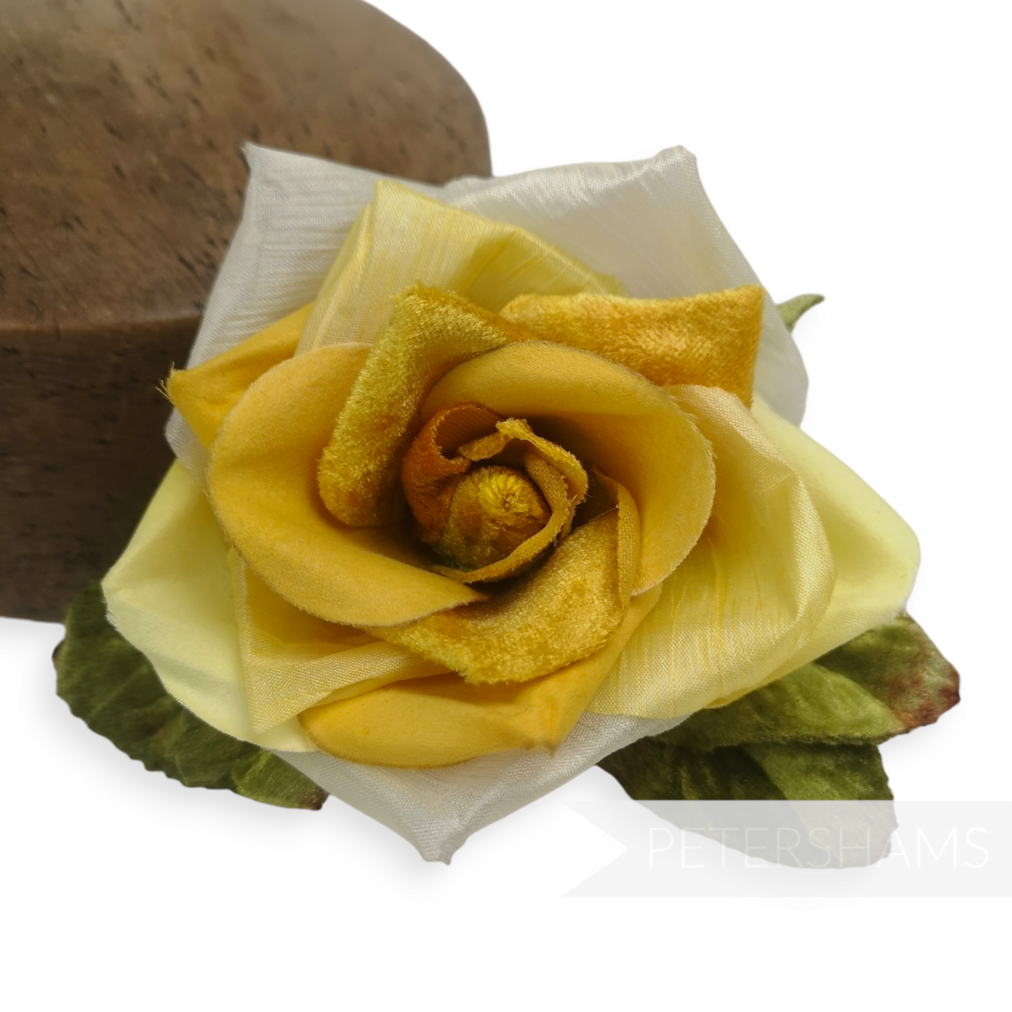 'Meghan' 10cm Silk, Velvet and Suede Rose Flower Mount