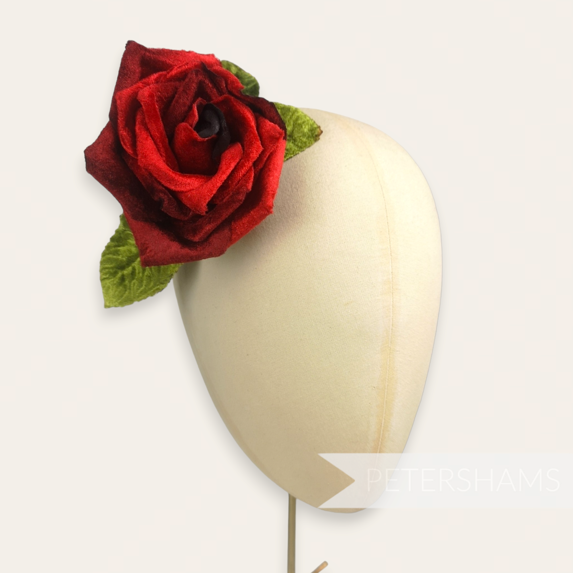 'Meghan' 10cm Silk, Velvet and Suede Rose Flower Mount