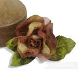 'Natalie' Velvet and Organza 10cm Rose Flower Mount