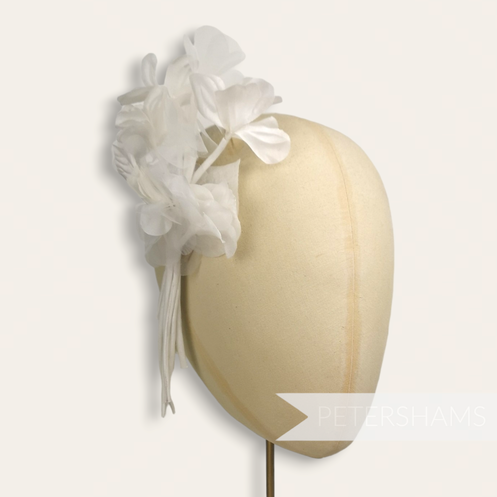 'Phoebe' Silk & Organza Hydrangea Millinery Flower Mount