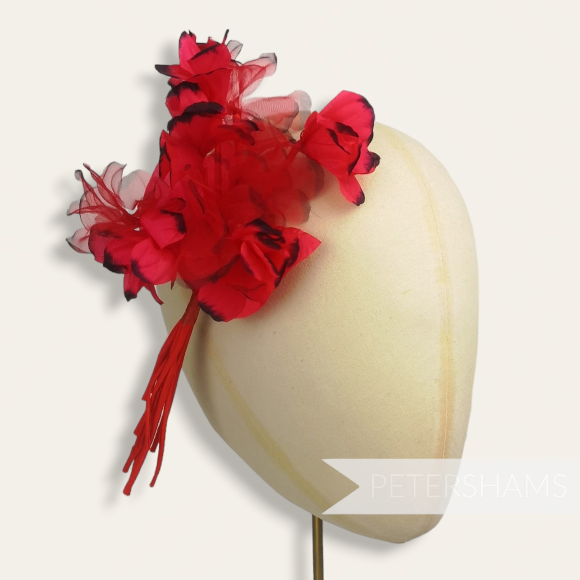 'Phoebe' Silk & Organza Hydrangea Millinery Flower Mount