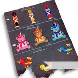 Vintage Vault - Double Sided Display Card of 21 Vintage 1960/70s Patches - Cats, Soldiers, Bears & Birds