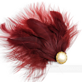 Marabou & Coque Feather Flapper Style Hat Mount