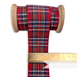 40mm Tartan Style Woven Edge Ribbon - 1m