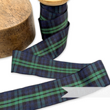 40mm Tartan Style Woven Edge Ribbon - 1m