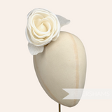 'Carmel' 9cm Silk Rose Flower Millinery Hat Mount