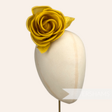 'Carmel' 9cm Silk Rose Flower Millinery Hat Mount