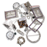 SALE - Mega Assorted Diamante Bundle Pack of Buckles, Buttons & Loose Stones