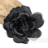 'Elvira' Large 17cm Frilled Millinery Flower Hat Mount