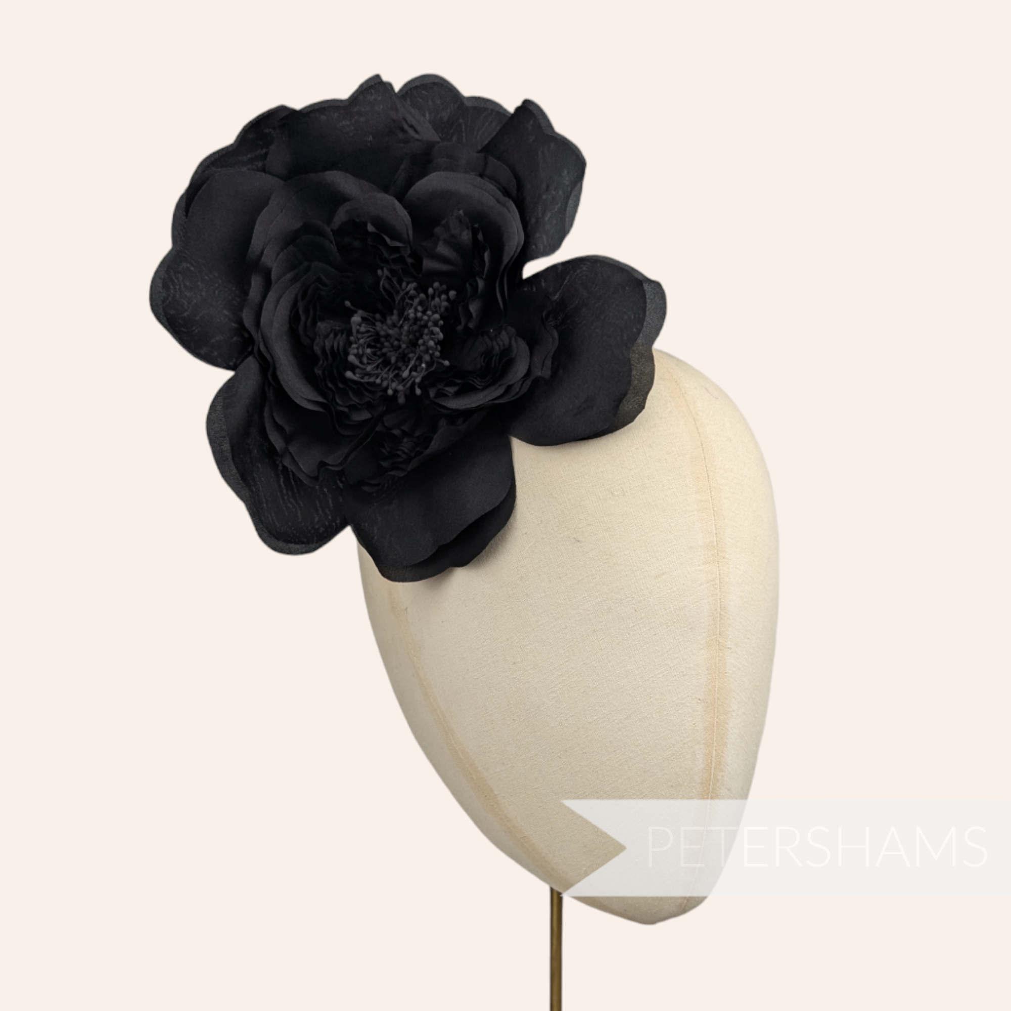 'Elvira' Large 17cm Frilled Millinery Flower Hat Mount