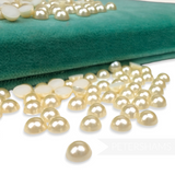 7mm Vintage 1970's Round Domed Flat-Back Faux Pearls - 144 Pieces