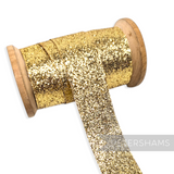 25mm Metallic Glitter Lamé Ribbon Trim - 1m