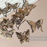 Lot of 11 Gold Metal Elements - Butterfly Trio