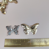 Lot of 15 Gold & Silver Metal Die-Cut Elements - Butterfly Mix