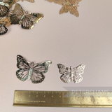 Lot of 26 Gold Metal Filigree Butterfly Elements - Big Medium Mix