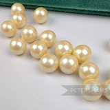 12mm Warm Ivory Vintage Acrylic No-Hole Round Faux Pearls - 72 Pieces