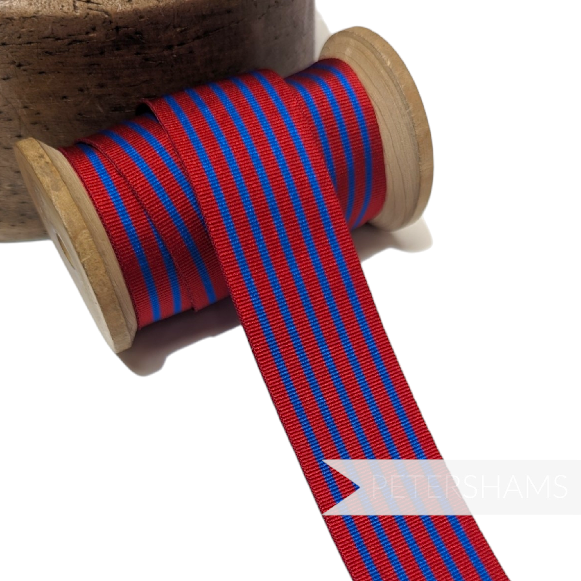 Vintage 32mm Striped Grosgrain Ribbon