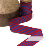 Vintage 32mm Striped Grosgrain Ribbon