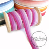 15mm No.3 Gradient Effect Millinery Petersham Hat Ribbon - 1m