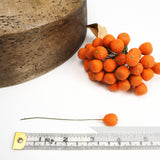 'Robert' Mini Vintage 1950/60s Wired Orange Fruits - 36 stems