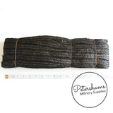 22mm Wide Traditional Millinery Straw Braid - Black