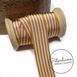 25mm No.5 Simple Striped Millinery Petersham Hat Ribbon - 1m