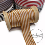 25mm No.5 Simple Striped Millinery Petersham Hat Ribbon - 1m