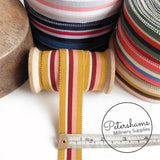 25mm No.5 Traditional Stripe Millinery Petersham Hat Ribbon - 1m