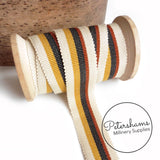 25mm No.5 Traditional Stripe Millinery Petersham Hat Ribbon - 1m